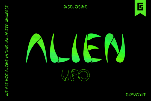 Alien Ufo Display Font for Modern Shop Branding