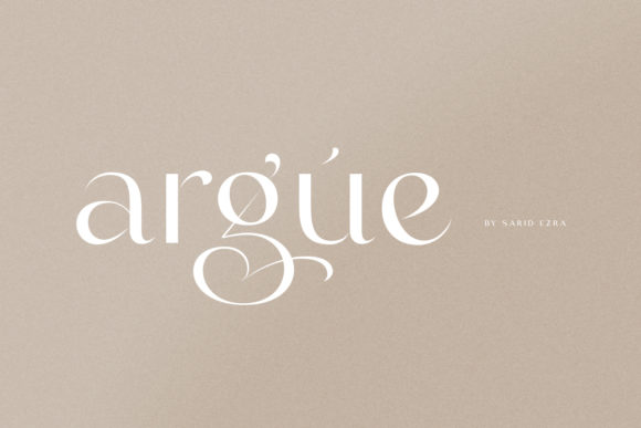 Argue: A Creative Display Font for Real Branding Projects