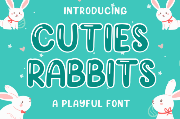 Cuties Rabbits: The Playful Display Font for Handmade Crafts