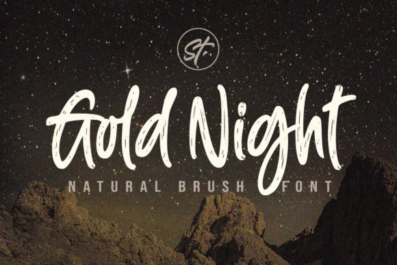 Gold Night Brushed Display Font for Campaign Headlines
