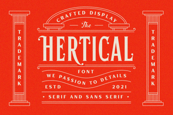 Hertical: A Stylish Display Font for Handmade Creators