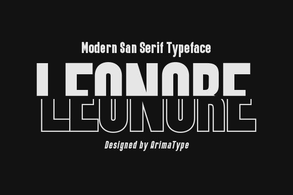Leonore: A Bold Modern Display Font for Editorial Design
