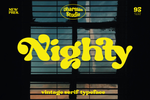 Nighty: A Retro Display Font for Bold Branding