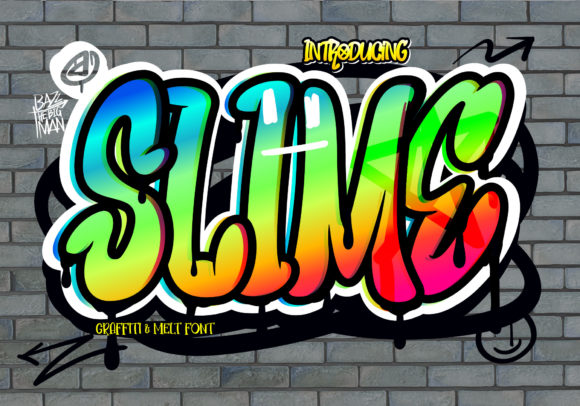 Slime: A Graffiti Display Font for Bold Editorial Design