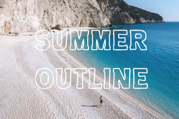 Summer Outline: A Bold Display Font for Editorial Design